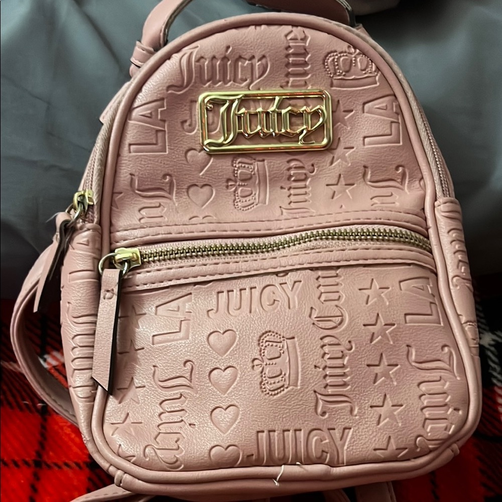 Juicy Couture Pink Embossed Mini Backpack
